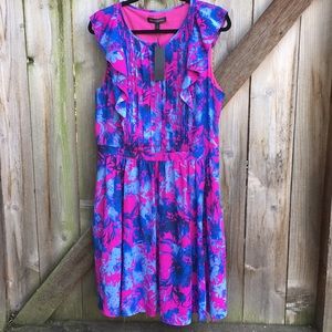 Banana Republic Floral Ruffle Dress 👗 Damaged -please read!